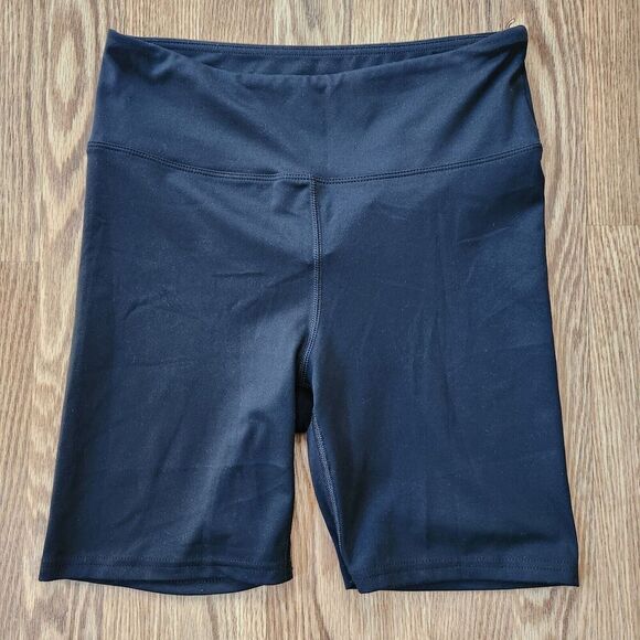 Blance Collection High Rise Compression Yoga Shorts Women's Size Large Black - Picture 1 of 5